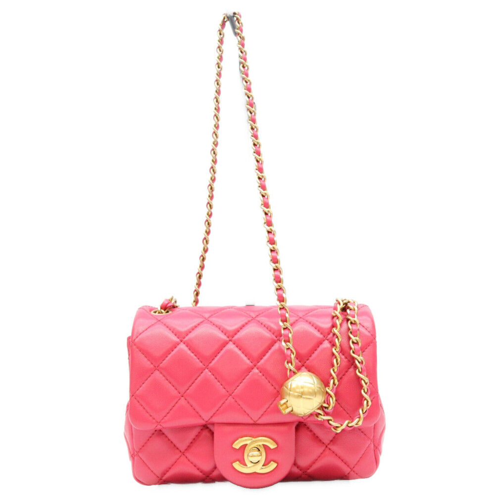 CHANEL AS1786 Lambskin Pearl Crush Coco Ball Mini Matelassé 17 Shoulder Bag, ...